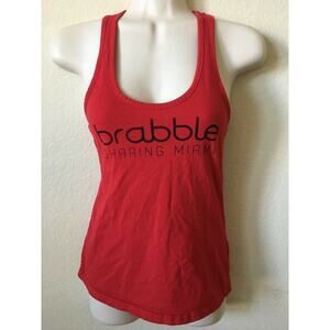 Red brabble SHARING MIAMI WMC Graphic Racerback Sleeveless Women's Tank Size S